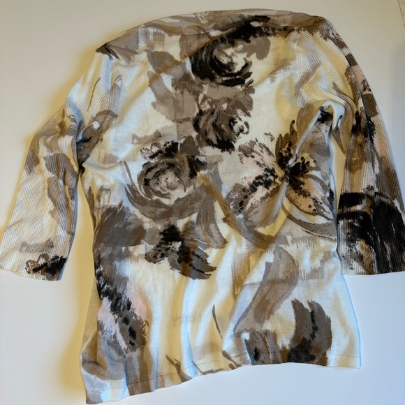 Chico's Women’s Floral Open Front Cardigan Sweater - Picture 6 of 6